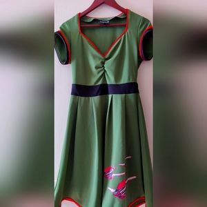 Sourpuss 50's style vintage swing dress medium